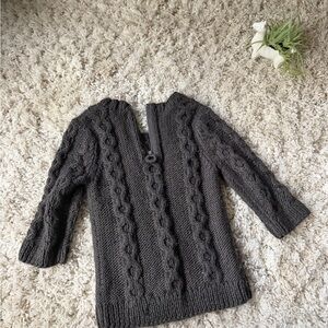 Kaisely Charcoal Cable Knit Sweater